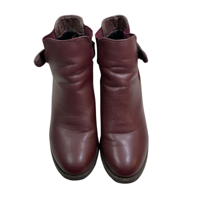  Womens  Ankle Boots Size 38 Burgundy 