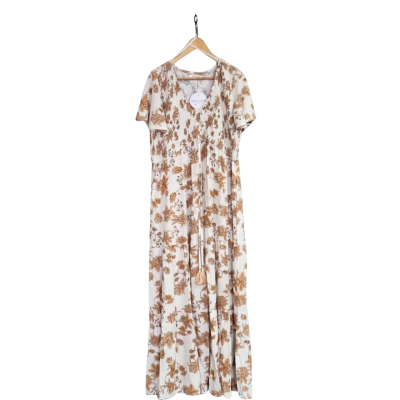  Salty Crush Womens  Size 20 Casual Dress / Midi Dress Cream / Floral / Off White 
