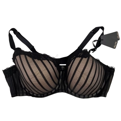 City Chic Fifi Contour Bra in Black & Beige Size 22DD