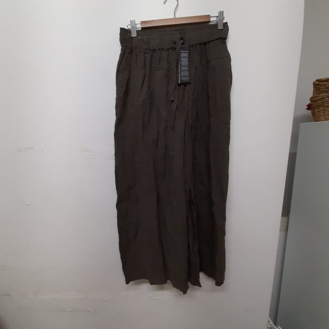 Womens Size L Grey Brave + True Linen Crossover pants