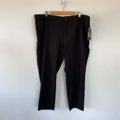 Johnny Bigg Black Tobias Stretch Elastic Waist Pants  Size 46 Dress Pants Black  