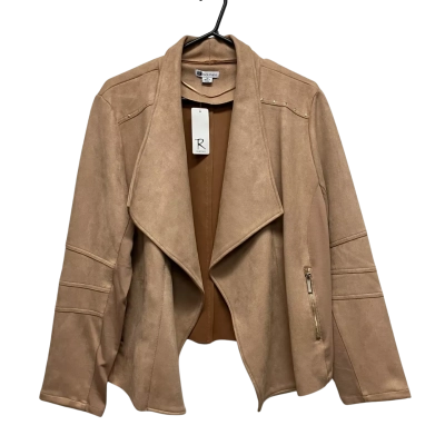 Rockmans Women's  Size 18 Open Tan Suedette Jacket 