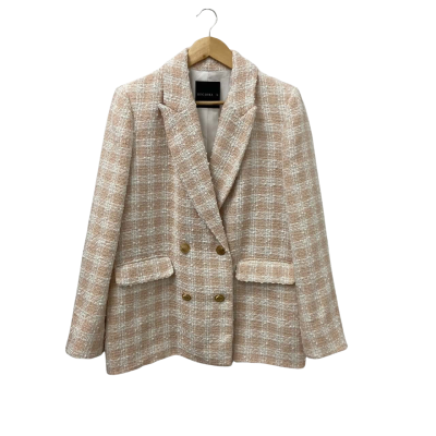 Decjuba Womens  Size 14 Blazer Pink  / White 