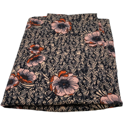 Cotton modal jersey fabric.  140 x 110 cm approx.  Tropical flower print.