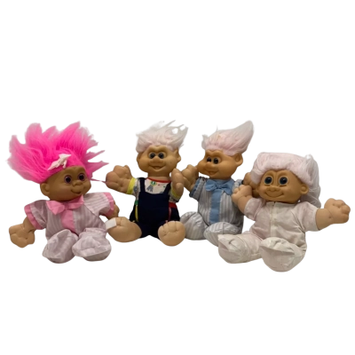 Russ Berrie Troll Dolls x4