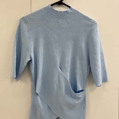 Cue Womens Light Blue Top Size XL 
