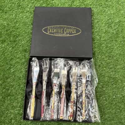 Vintage Creative Copper Dessert Forks x 6 