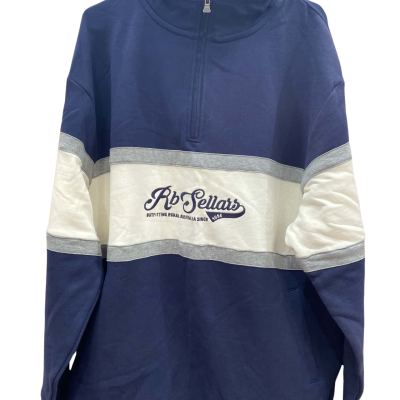 RB Sellars Mens  Size XXXL Quarter Zip Jumper Navy Blue 