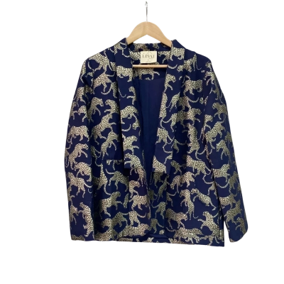 LENNI the label Womens  Size L Blazer Gold / Navy Blue 