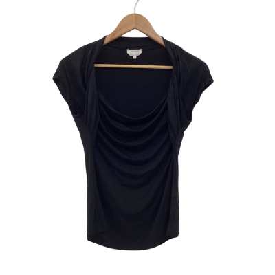 Max Mara Womens  Size M Short Sleeve Shirt Black  
