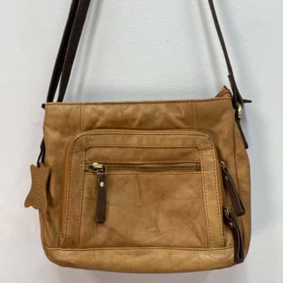 Colorado Womens Leather Cross Body / Shoulder Bag Brown 