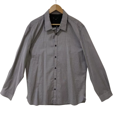 Saba Mens Size XXL Business Shirt Black  / White 