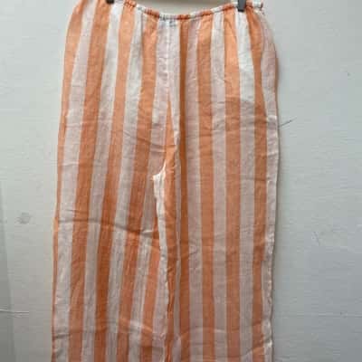 Sportscraft Women's Pants Size 16 Orange / White 