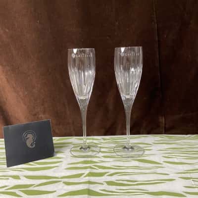 Waterford, Lead Crystal Mara Flutes (set of two)