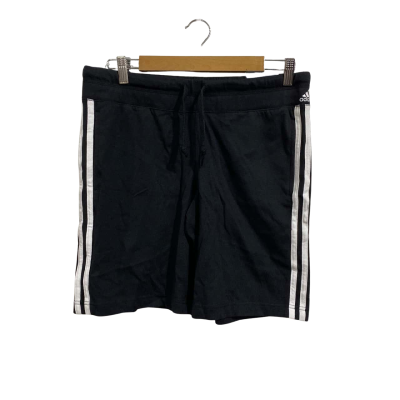 Adidas Womens  Size S Black  / White cotton & polyester regular leg shorts 