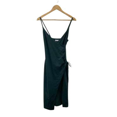 Kookai Womens  Size 1 (XS) Shoestring Strap Wrap Dress Green 