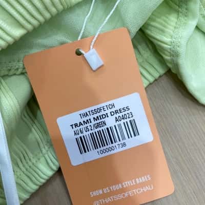 thatssofetch Womens  Size 6 Green Midi Dress 