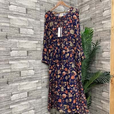 Boho Bird Womens  Size 22 Maxi Dress Blue / Multicoloured 