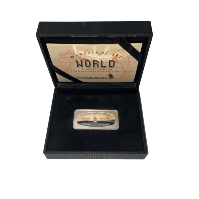 Silver Ingot 1980s Singapore Airlines 'Wonders of the World