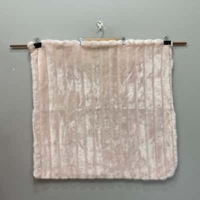 Minimink Soft baby blanket- 1mt x 1mt Pastel Pink