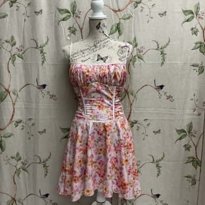 House of CB Alejandra light lavender print  Womens  Size M  Mini Dress Floral print