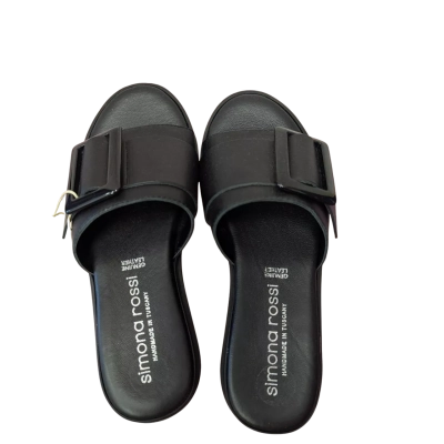  Women's Simona Rossi Size 7 Sandals Black  