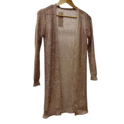  Marttini_Bylana - Mesh Mini Length Cardigan Bronze Size S