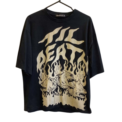 Dangerfield Men's Size M Cerberus Print T-Shirt Black  