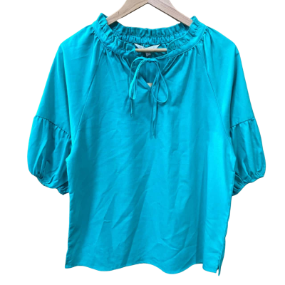 Noni B Emerald Green Tie Neck Top Size 8