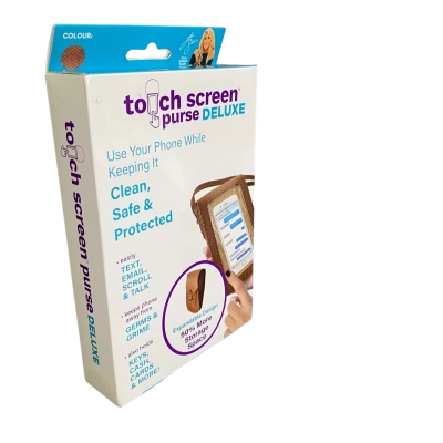 Women's Touch Screen Purse Deluxe Vegan Leather Brown (Sealed)