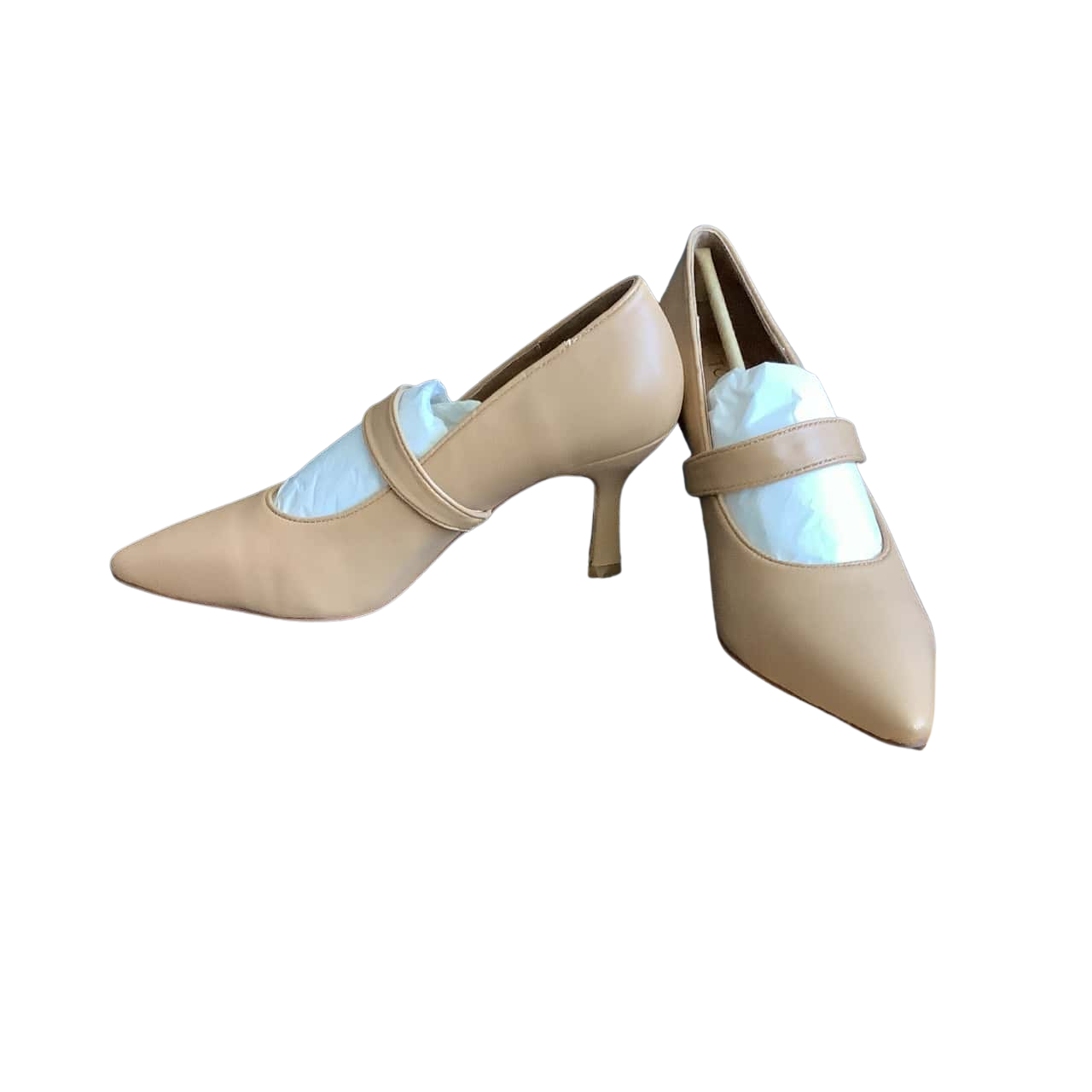 Top End Women's Size 39 Leather Heels Caramel (s)