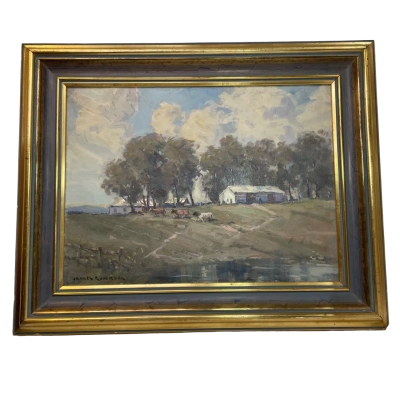 James R. Jackson Oil? Painting 39x29cm framed
