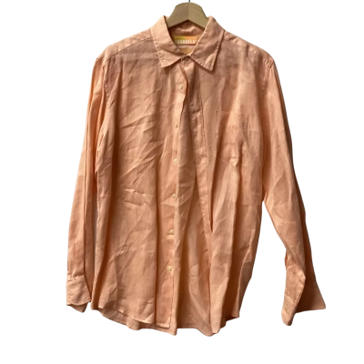  Yourself Mens  Size M Long Sleeve Shirt Orange linen I