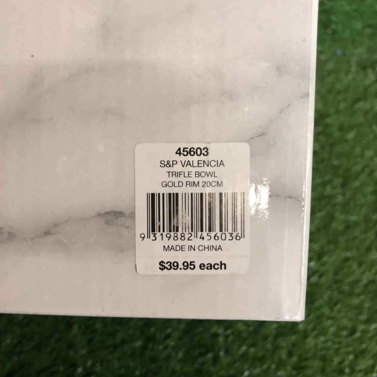 S&P Valencia Trifle Bowl With Gold Rim 20cm (New)(s)