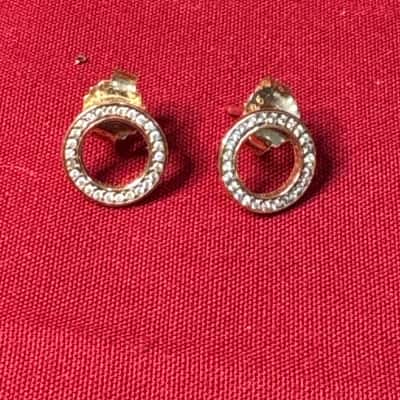 Pandora Women's sparking Circle Stud Earrings 