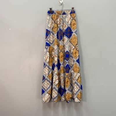 Paper Heart Womens  Patchwork patterned Size 8 Maxi Skirt Other 