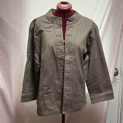 Noni B Womens  Size XL Open Jacket Grey 