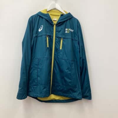 Asics Rugby Mens Jacket Green Size XL
