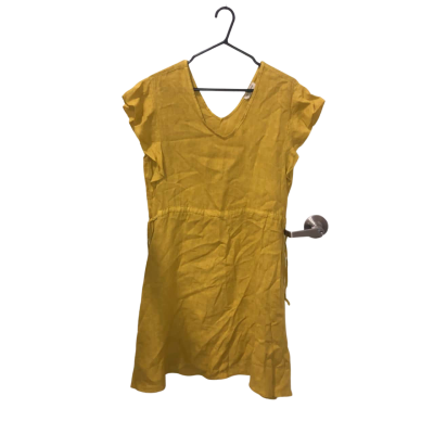 Le Ragazze Mustard Coloured Linen Dress Made In Italy Size M 