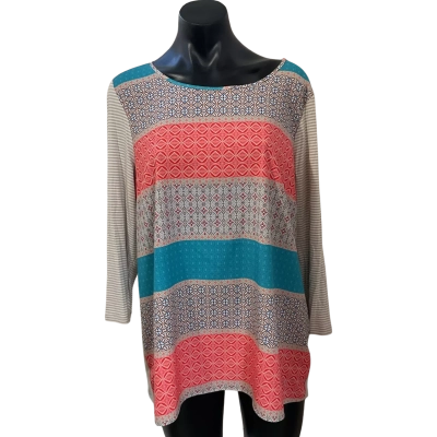 Maggie T Womens  Size 16 Long Sleeve Top Multicoloured 