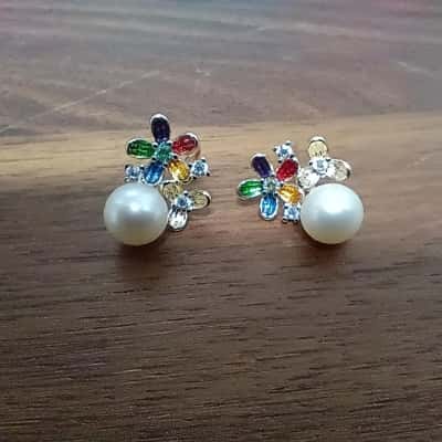 Colourful earrings Stamped 'S925'