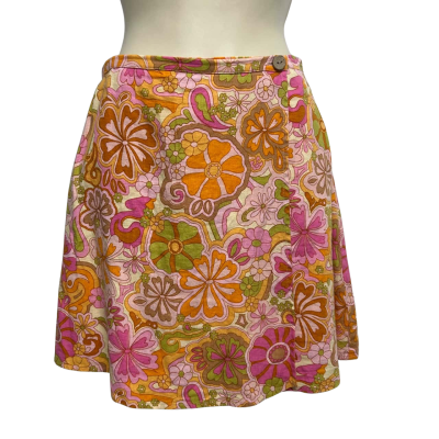 Ghanda Size 6 Floral Mini Skirt 