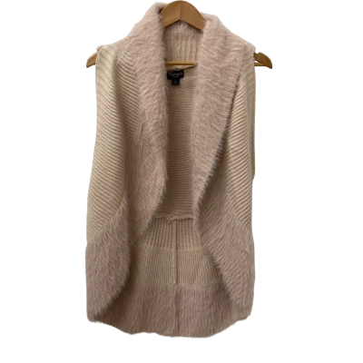 Threadz Womens  Size XL Sleeveless Longline Open Cardigan Beige 