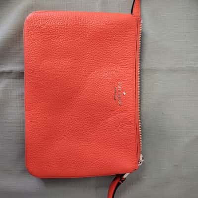 Kate Spade Jackson Street Harlyn Crossbody Bag – Geranium (Coral) Pebbled Leather