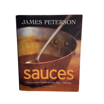 “Sauces” cookbook by James Peterson 1991. Third  
