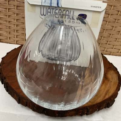 NEW Bohemia Crystal Waterfall Vase 18.5cm Gift Wedding Vintage 