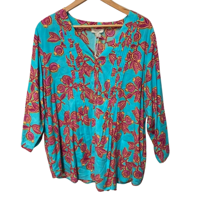 BNWT Orientique Size 20 Blue / Purple Blouse