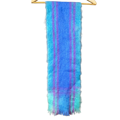 Vintage Glen Cree Womens Blue/Purple Mohair Scarf 