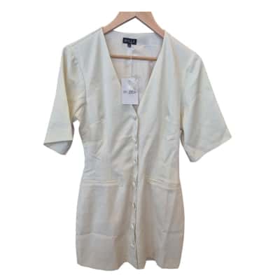 Willa Womens  Size 12 Midi Dress off white