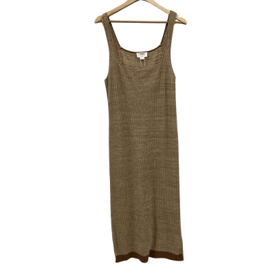 Ceres Life Womens Size XL Maxi Dress Beige / Brown 
